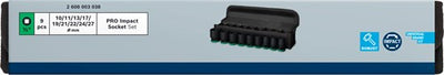 Bosch Zubehör 9-teiliger Schlagschrauber-Steckschlüsselsatz 1 2 Standard | 10-27mm | - 2608003038