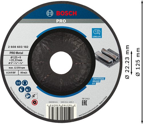 Bosch Prof Schleifscheibe gebogen 125 mm