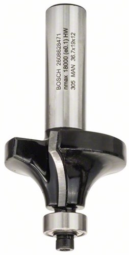 Bosch Zubehör Rundungsprofilfräser 12 mm, R1 12 mm, L 19 mm, G 70 mm 1 St. - 2608628471