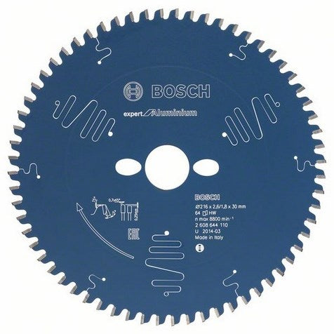 Bosch Zubehör Kreissägeblatt Expert für Aluminium 216x30x2,6 1,8x64t - 2608644110