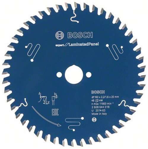 Bosch Zubehör Kreissägeblatt Expert für Schichtstoffplatte 140x20x1,8 1,3x42 - 2608644126