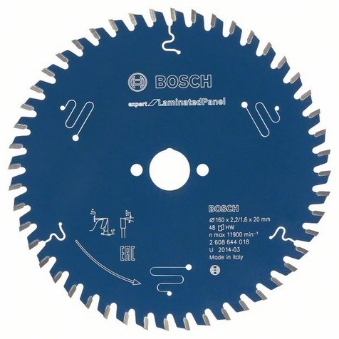 Bosch Zubehör Kreissägeblatt Expert für Schichtstoffplatte 160x20x2,2 1,6x48t - 2608644127