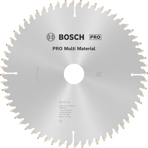 Bosch Zubehör Kreissägeblatt Multi Material 216 x 30 x 2,5 mm, 60 1 St. - 2608640446
