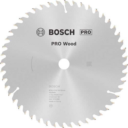 Bosch Zubehör Kreissägeblatt Optiline Wood 184 x 16 x 2,6 mm, 48 1St - 2608641181