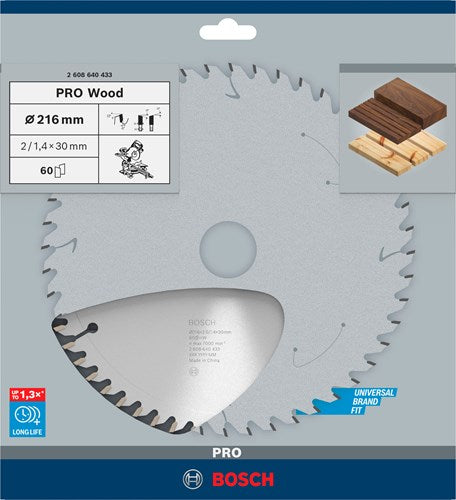 Bosch Zubehör Kreissägeblatt Optiline Wood 216 x 30 x 2,0 mm, 60 1St - 2608640433