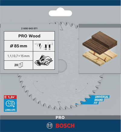 Bosch Zubehör Kreissägeblatt Standard für Holz 85mm | für gks 10.8 - 2608643071