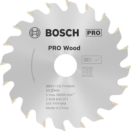 Bosch Zubehör Kreissägeblatt Standard für Holz 85mm | für gks 10.8 - 2608643071