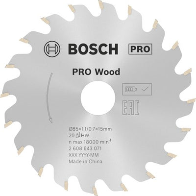 Bosch Zubehör Kreissägeblatt Standard für Holz 85mm | für gks 10.8 - 2608643071