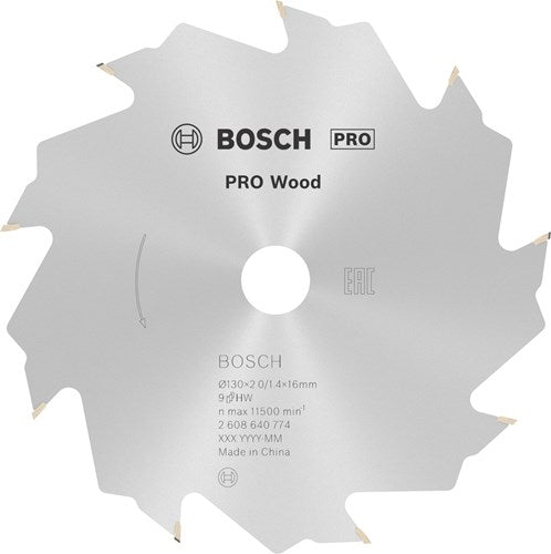 Bosch Zubehör Kreissägeblatt Standard für Holzgeschwindigkeit 130 x 16 x 2,2 mm, 9 1. - 2608640774