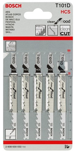 Bosch Stichsägeblatt T101D (5 Stück)