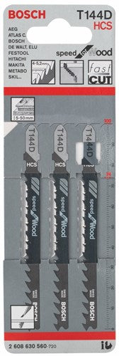 Bosch Zubehör Stichsägeblatt T 144 D Speed für Holz 3 Stück – 2608630560