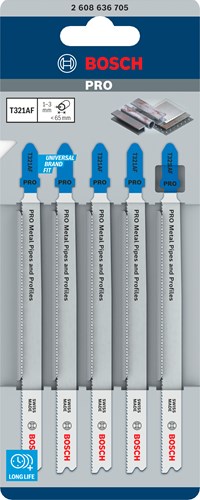 Bosch Zubehör Stichsägeblatt T 321 AF Speed für Metall 5 Stück – 2608636705