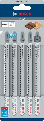 Bosch Zubehör Stichsägeblatt T 344 DF Speed für Hartholz 5 Stück - 2608634243