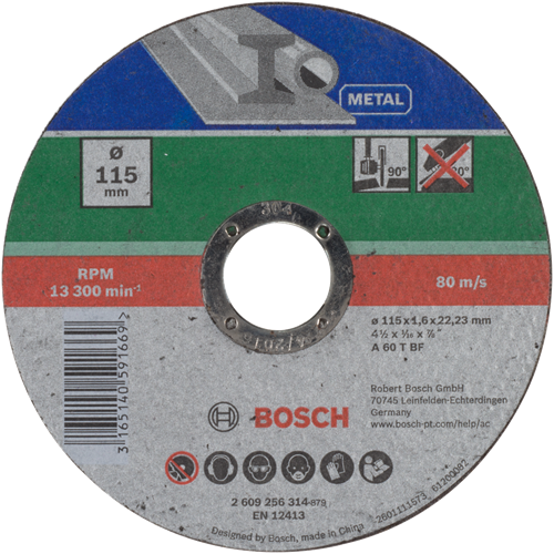 Bosch Zubehör Trennscheibe Metall | 115 x 1,6 | rechts - 2609256314
