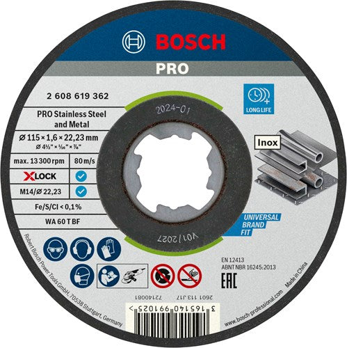 Bosch Zubehör Trennscheibe X-Lock Sphinox 115x1,6 mm - 2608619362