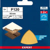 Bosch Zubehör Expert C470 Schleifpapier für Deltaschleifer 93 mm, K120 – 5 Stück – 2608900827