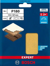 Bosch Zubehör Expert C470 Schleifpapier für Exzenterschleifer 115 x 107 mm, K180 10-teilig – 2608900894 - afbeelding 2