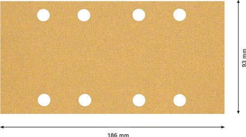 Bosch Zubehör Expert C470 Schleifpapier für Exzenterschleifer 93 x 186 mm, K60 50 Stück – 2608900936