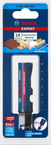 Bosch Zubehör Expert Baustoff-Lochsäge 19 x 60 mm – 1 Stück – 2608900451