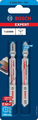 Bosch Zubehör Expert Stichsägeblatt T128BHM 2 Stück Laminat Clean – 2608901707