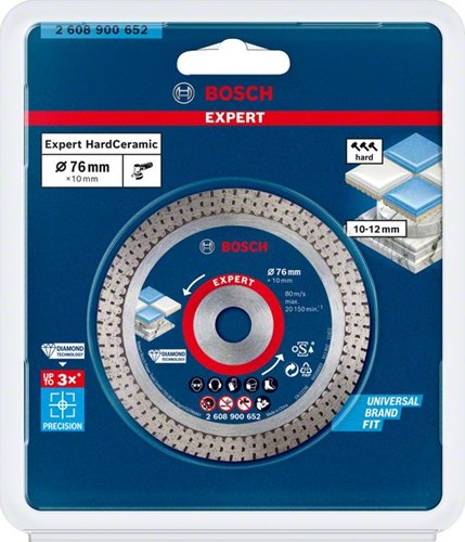 Bosch Zubehör Expert Hartkeramik 76 mm Diamant-Trennscheibe 76 x 1,9 x 10 mm – 1 Stück – 2608900652