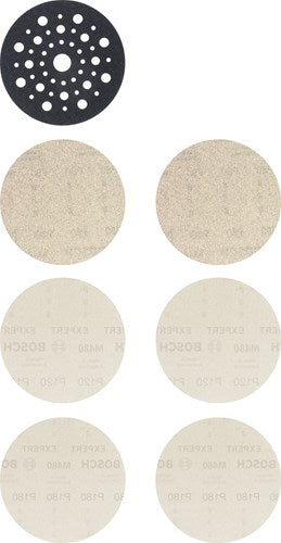 Bosch Zubehör Expert M480 Schleifnetz-Set 125 mm 7-teilig – 1 Stück – 2608901202