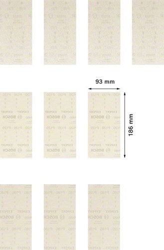 Bosch Zubehör Expert M480 Schleifnetz-Set 93 x 186 mm 10-teilig – 1 Stück – 2608901206