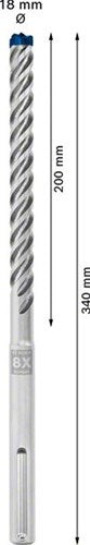 Bosch Zubehör Expert SDS Max-8x Bohrhammer 18 x 200 x 340 mm – 1 Stück – 2608900221