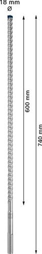 Bosch Zubehör Expert SDS Max-8x Bohrhammer 18 x 600 x 740 mm – 1 Stück – 2608900223 - afbeelding 2
