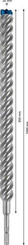 Bosch Zubehör Expert SDS Plus-7x Bohrhammer 25 x 950 x 1000 mm – 1 Stück – 2608900153