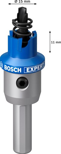 Bosch Zubehör Expert Blechlochsäge mit Adapter | 15x5mm - 2608901971