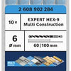 Bosch Zubehör Expert Universalbohrmaschine | Hex-9 | Multikonstruktion | 6x60x100 | 10 Stück - 2608902284