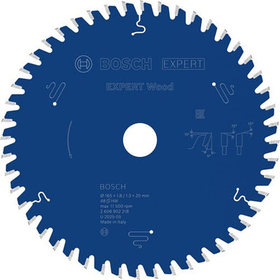 Bosch Zubehör Expert Holzkreissägeblatt | 165 x 1,8 1,3 x 20 mm | t48 - 2608902218
