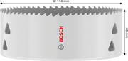 Bosch Zubehör Lochsäge mit Gewinde für mehrere Materialien | 114 x 40 mm – 2608594606 - afbeelding 2