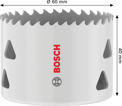 Bosch Zubehör Lochsäge mit Gewinde für mehrere Materialien | 60x40mm - 2608594587