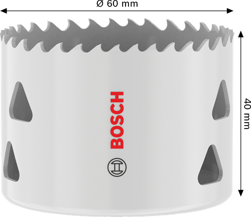 Bosch Zubehör Lochsäge mit Gewinde für mehrere Materialien | 60x40mm - 2608594587