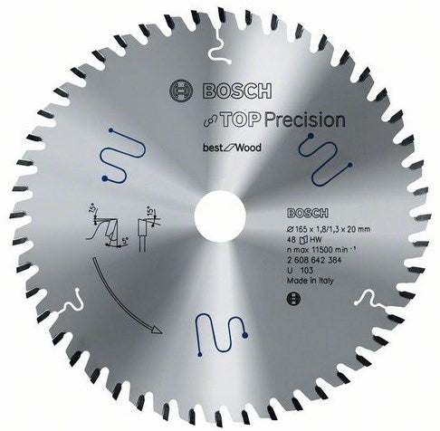 Bosch Circular Saw Blade Top Precision am besten für Holz, 165