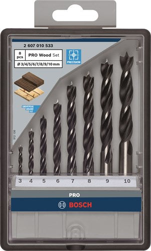 Bosch Zubehör Holzbohrer-Set | robustline | 8-teilig | 2607010533 - 2607010533