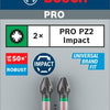Bosch Zubehör Schlagkontrollbit | pz2 | 25mm | 2 Stück - 2608522401