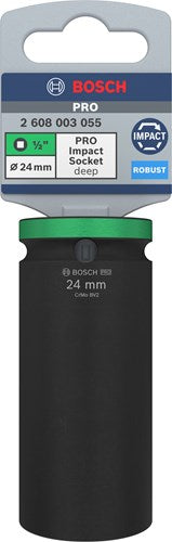 Bosch Zubehör Kraft-Stecknuss SW 24 mm | m16 | 77 mm – 2608003055