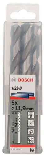 Bosch Zubehör Metallbohrer HSS-G, Standard 11,9 x 101 x 151 mm 5 Stück - 2608585537