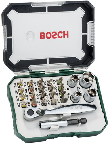 Bosch Zubehör Mini-Ratschen-Schraubendreher-Bit-Set | extra hart dhz | 26 Stück - 2607017563