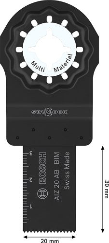 Bosch Zubehör Multimaterial-Sägeblatt AIZ 20 Ab | Starlock | 20x30mm | 5 Stück - 2608669252