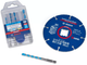 Bosch Zubehör Multimaterial Multi Wheel X-Lock Trennscheibe 125 mm + Multiconstruction Universalbohrer-Set – 061599765r