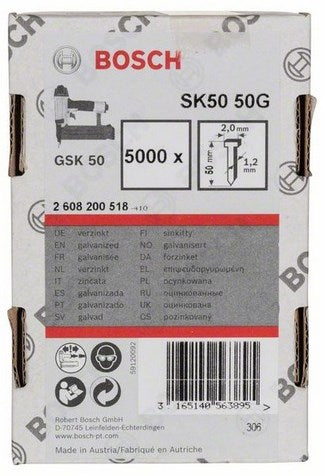 Bosch Zubehör Nagel mit Senkkopf sk50 50mm | 1,2 mm – 2608200518