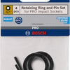 Bosch Zubehör Stift und Ring 3 4 Kraft-Steckschlüsseleinsätze | 4 Stück - 2608003067