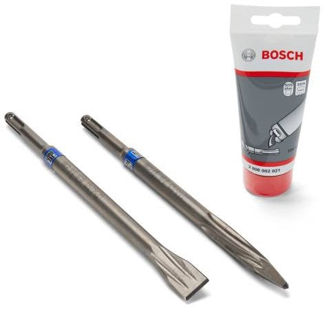 Bosch Zubehör Flachmeißel SDS-Plus und Spitzmeißel + Schmierfett - 061599765k