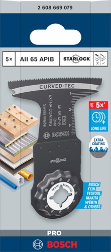 Bosch Zubehör Pro AII 65 Apib Tauchsägeblatt | 65x40mm | 5 Stück - 2608669079