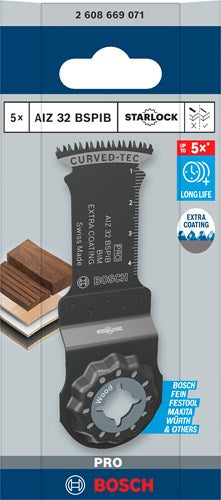 Bosch Zubehör Pro Aiz 32 BSPIB Tauchsägeblatt | 32x50mm | 5 Stück - 2608669071