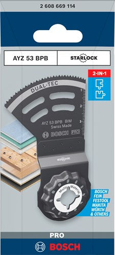 Bosch Zubehör Pro Ayz 53 BPB Multitool Sägeblatt | 53x40mm - 2608669114